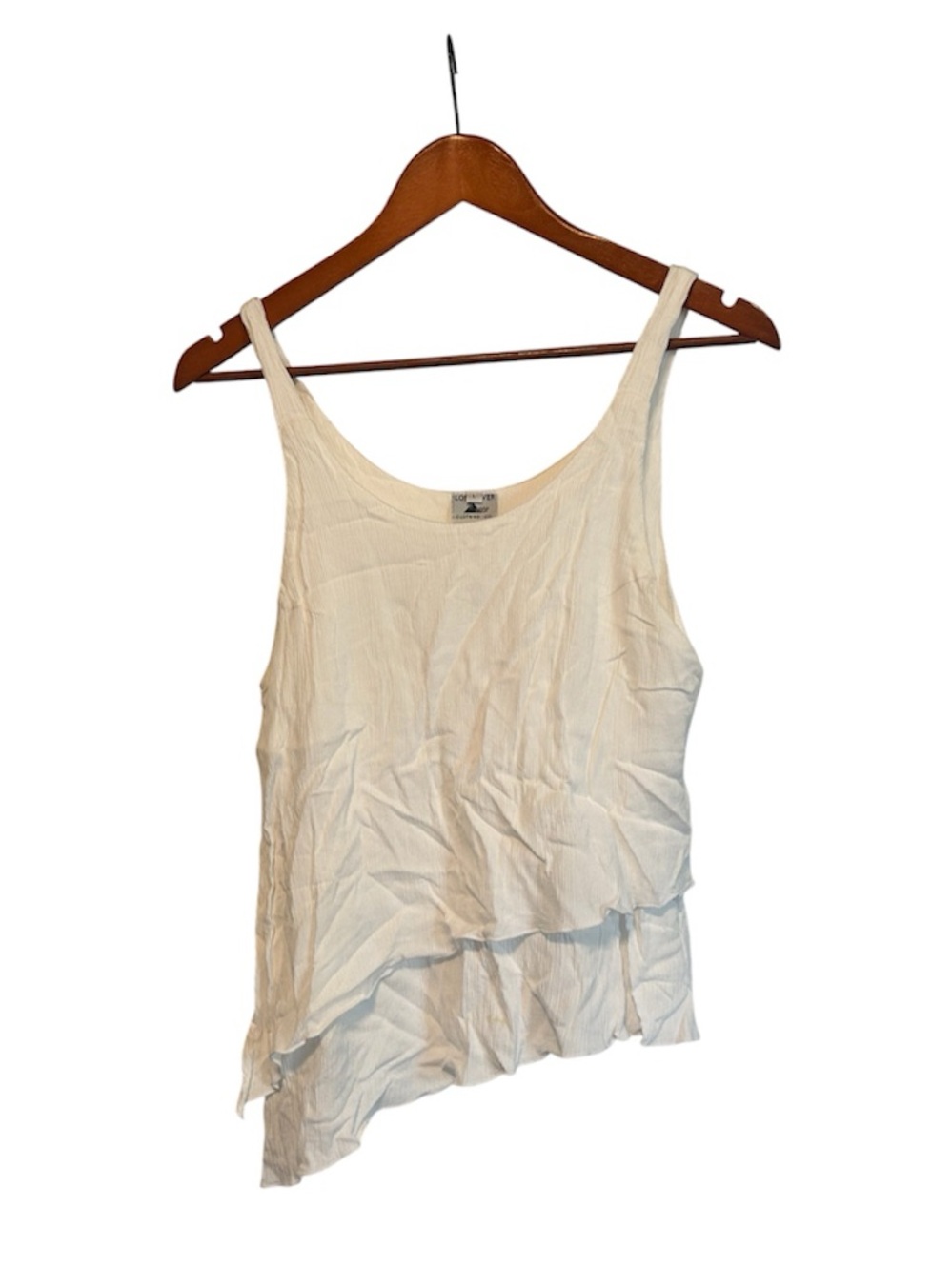 [Lost River] White Asymmetrical Layered Tank
